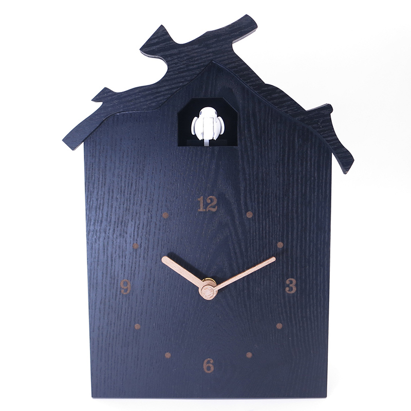 black classical wooden cuckoo wall clock