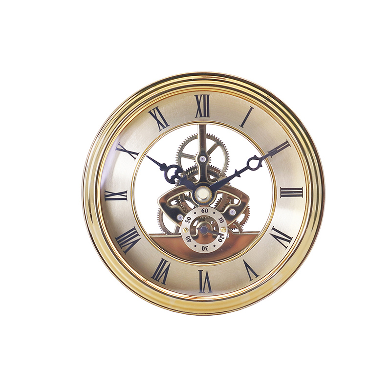 97MM gold metal skeleton clock insert