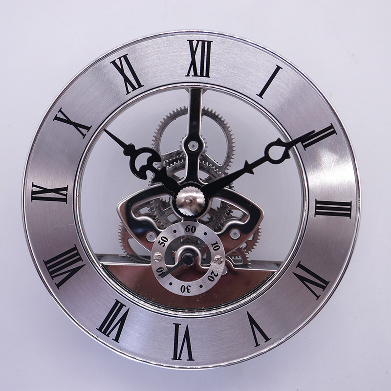 chiinese manufacturer 86MM silver skeleton clock insert
