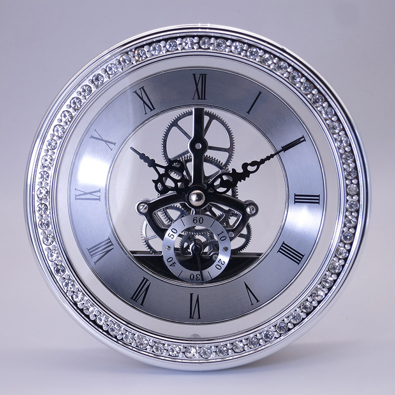 148MM silver skeleton clock insert