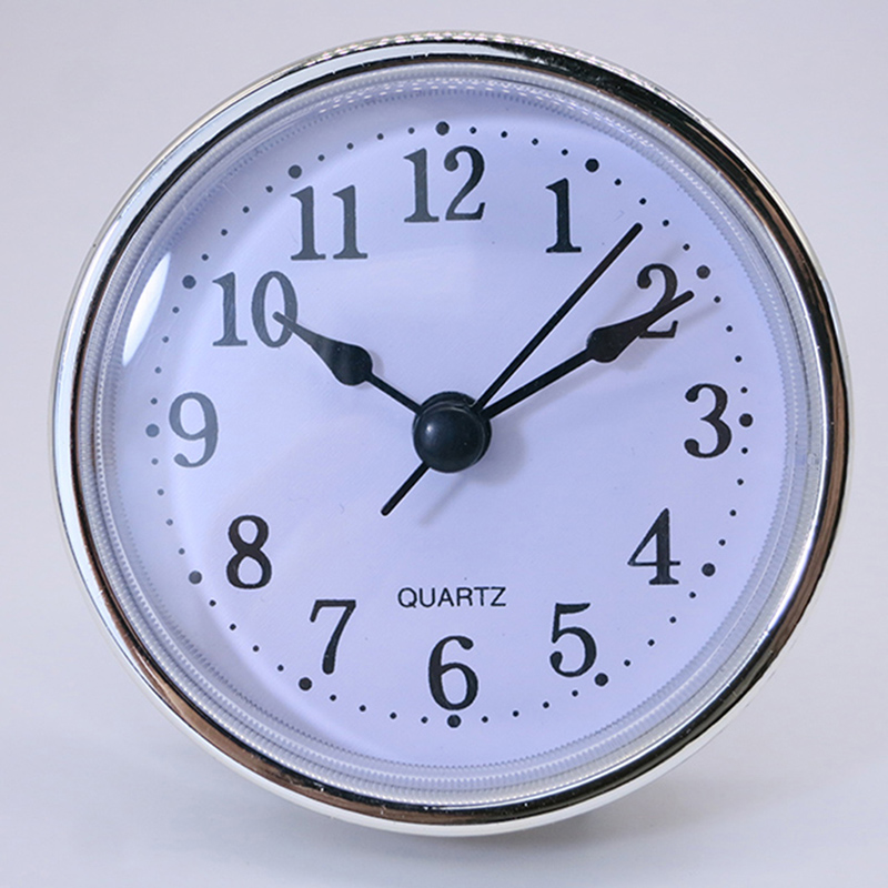 diameter 65mm round wall silver color clock insert