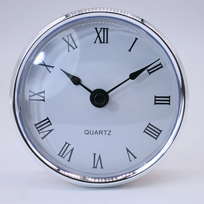 diameter 80mm  silver color study room wall clock insert