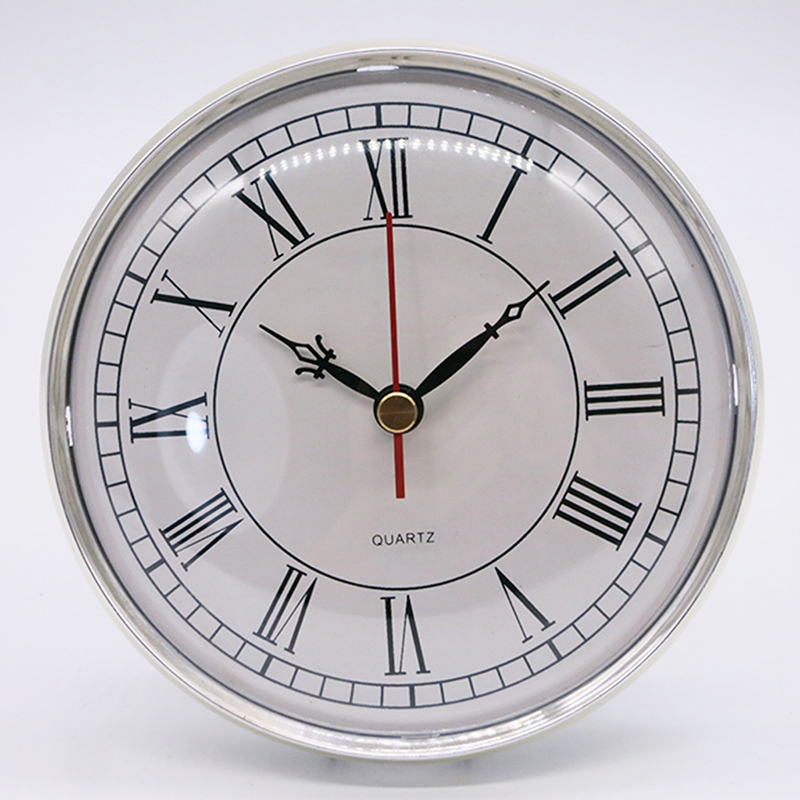 130 mm pure silver circular wall clock insert